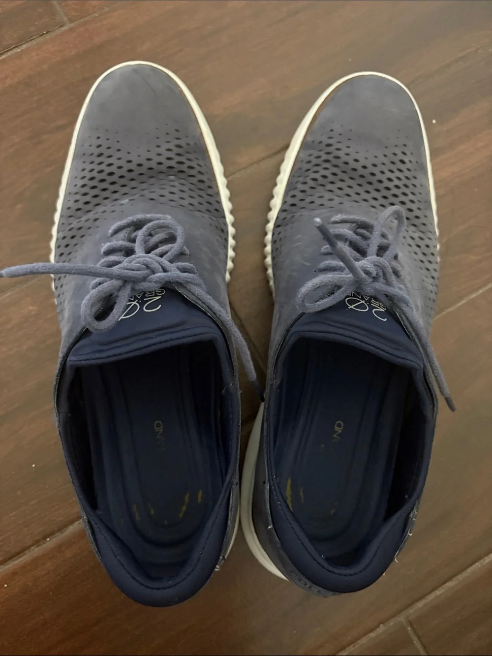 Cole Haan perforated navy